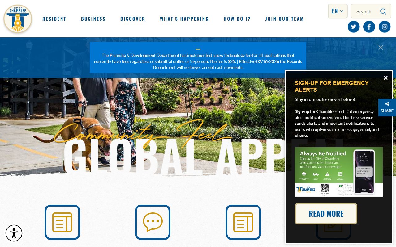 Chamblee city website for Chamblee arrest records