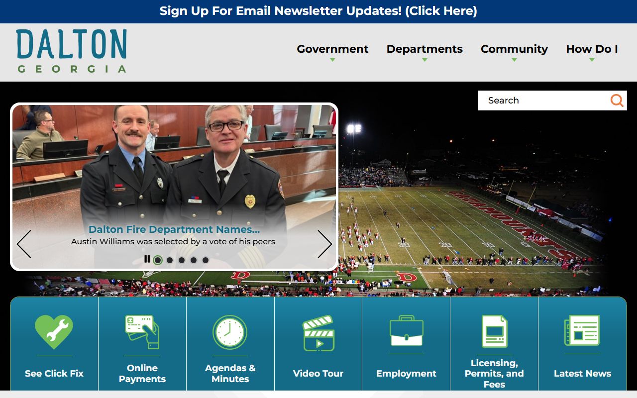 Dalton city website for Dalton arrest records information