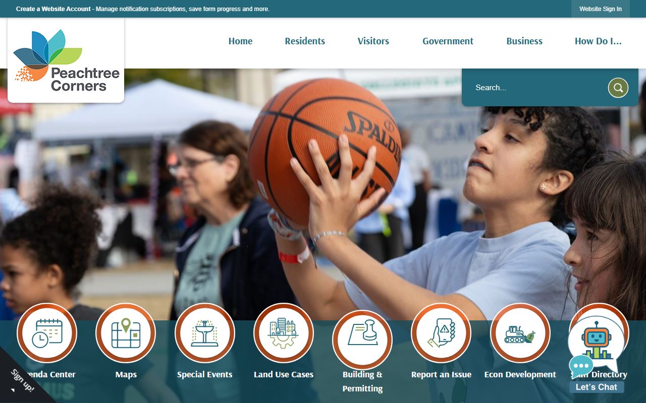 Peachtree Corners city website for arrest records information