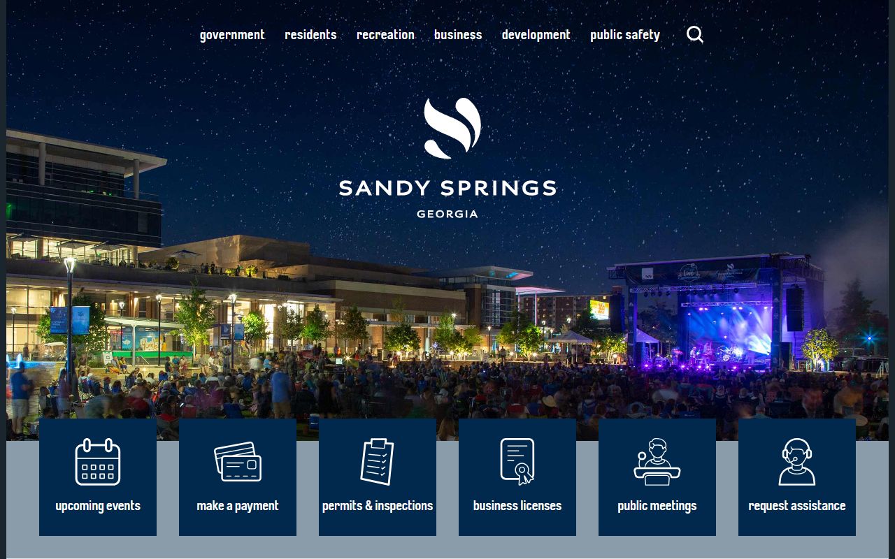 Sandy Springs city website for arrest records information